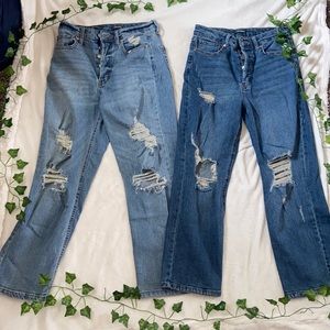 2 pairs of wild fable highest rise straight size 6